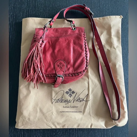 Patricia Nash Leather Karisa Small Crossbody Saddle Bag - Picture 1 of 5